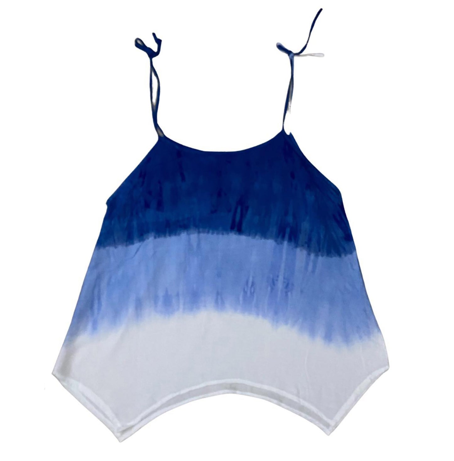 Cami Camisole Teen & Women, One Size Free Size Fit 0 to 8, Handmade Tie Dyed - CAMIS-TRI-BL