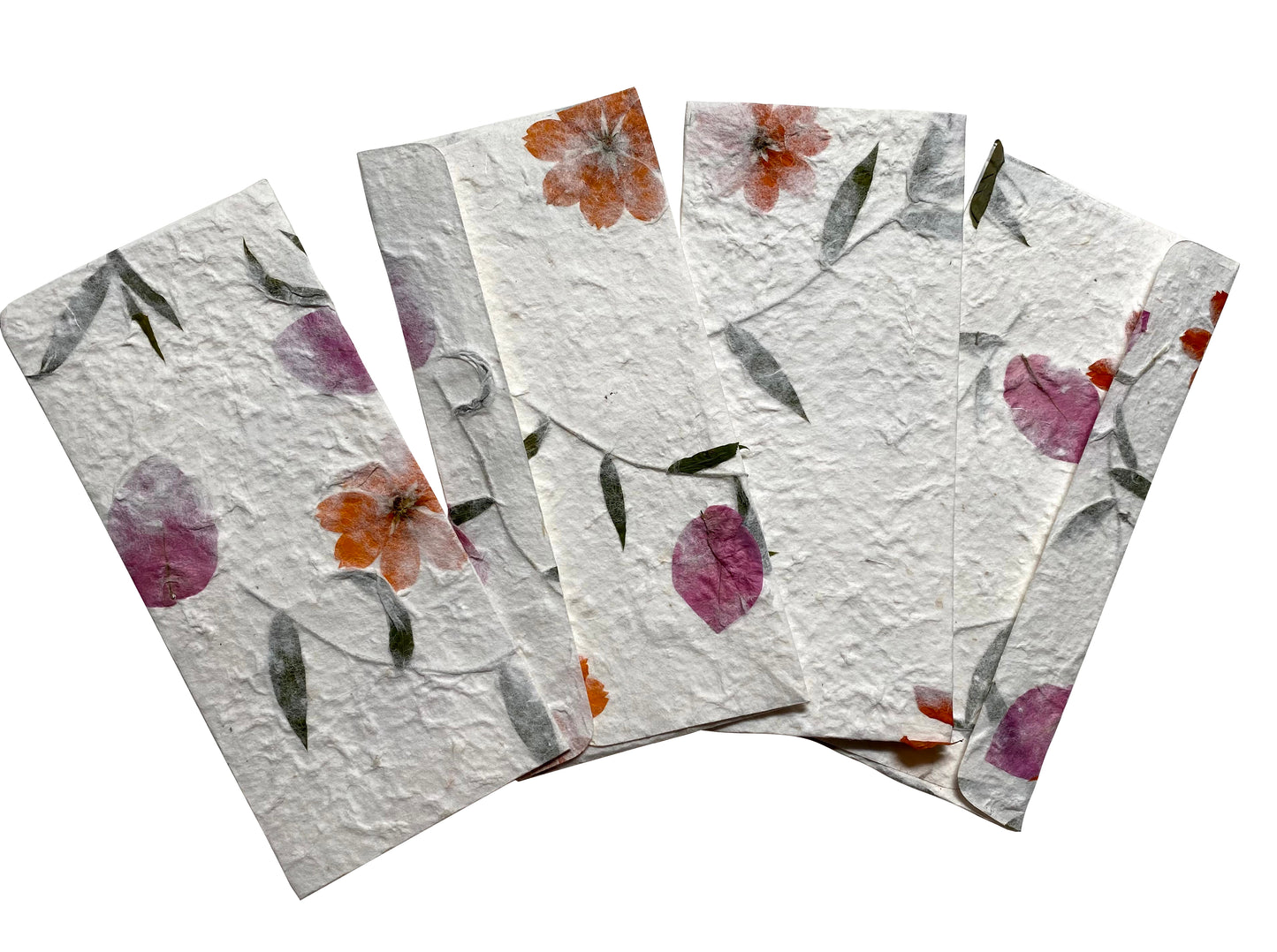 10 Envelope Per Pack Mulberry Paper Pressed Flower Inclusion Paper Handmade Envelope 10 x 21.5 CM - SIZE 3.94 x 8.46 INCH