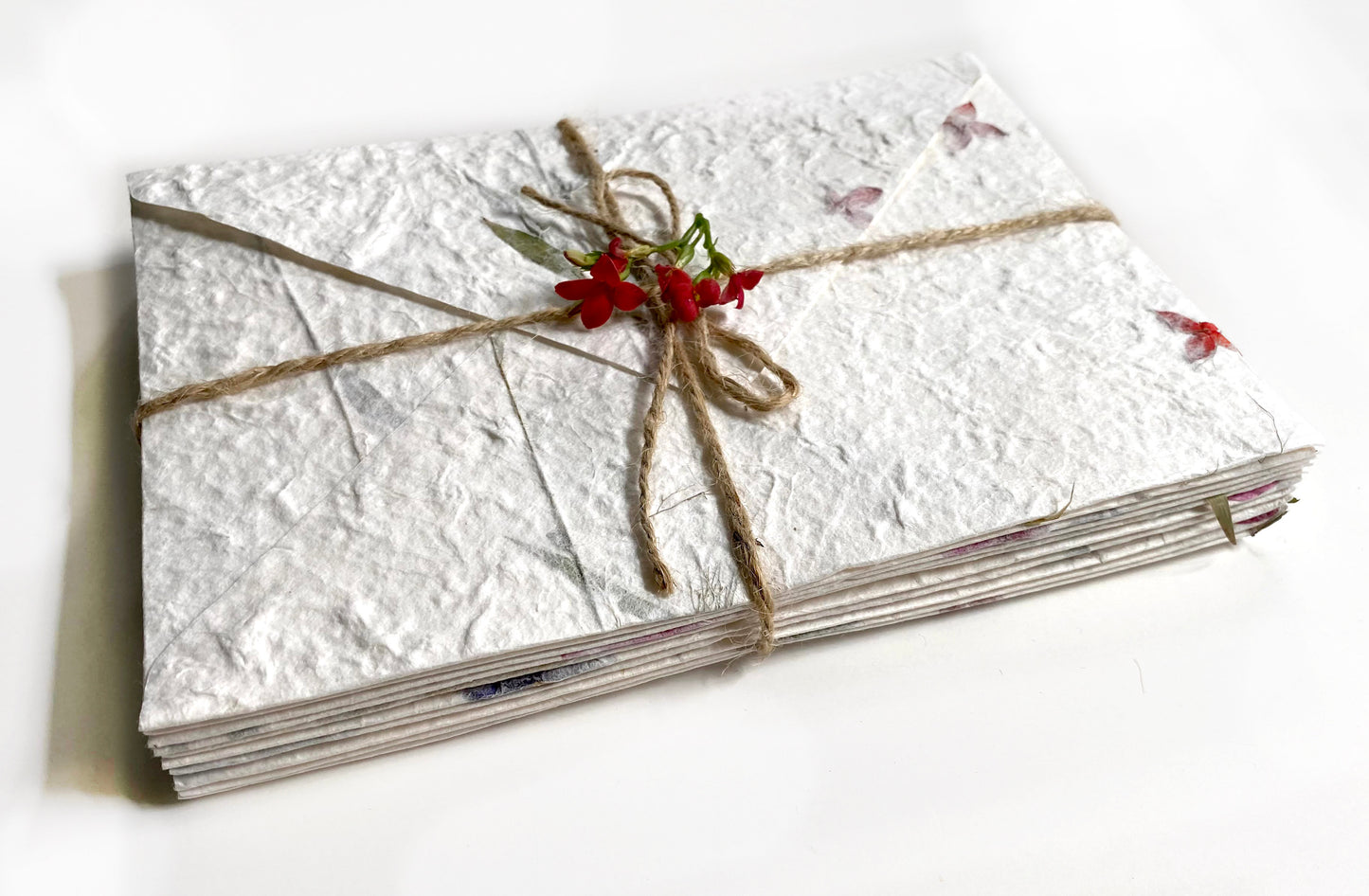 10 Envelope Per Pack Mulberry Paper Pressed Flower Inclusion Paper Handmade Envelope 16 x 23.5 CM - SIZE 6.3 x 9.0 INCH