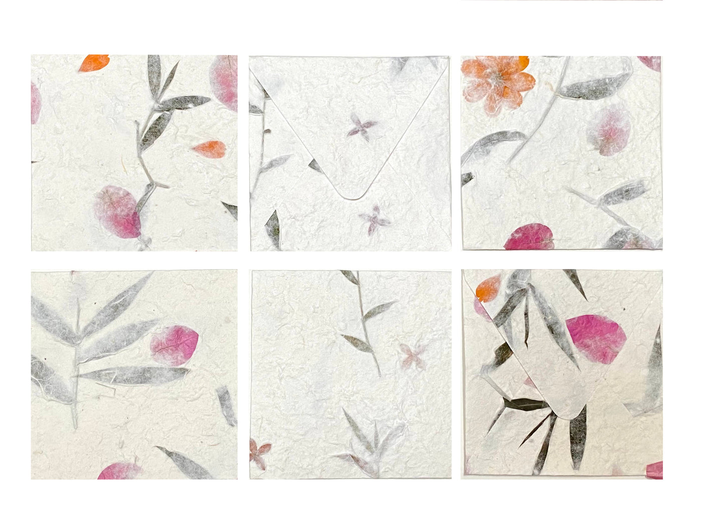 10 Envelope Per Pack Mulberry Paper Pressed Flower Inclusion Paper Handmade Envelope 15 x 15 CM - SIZE 5.90 INCH