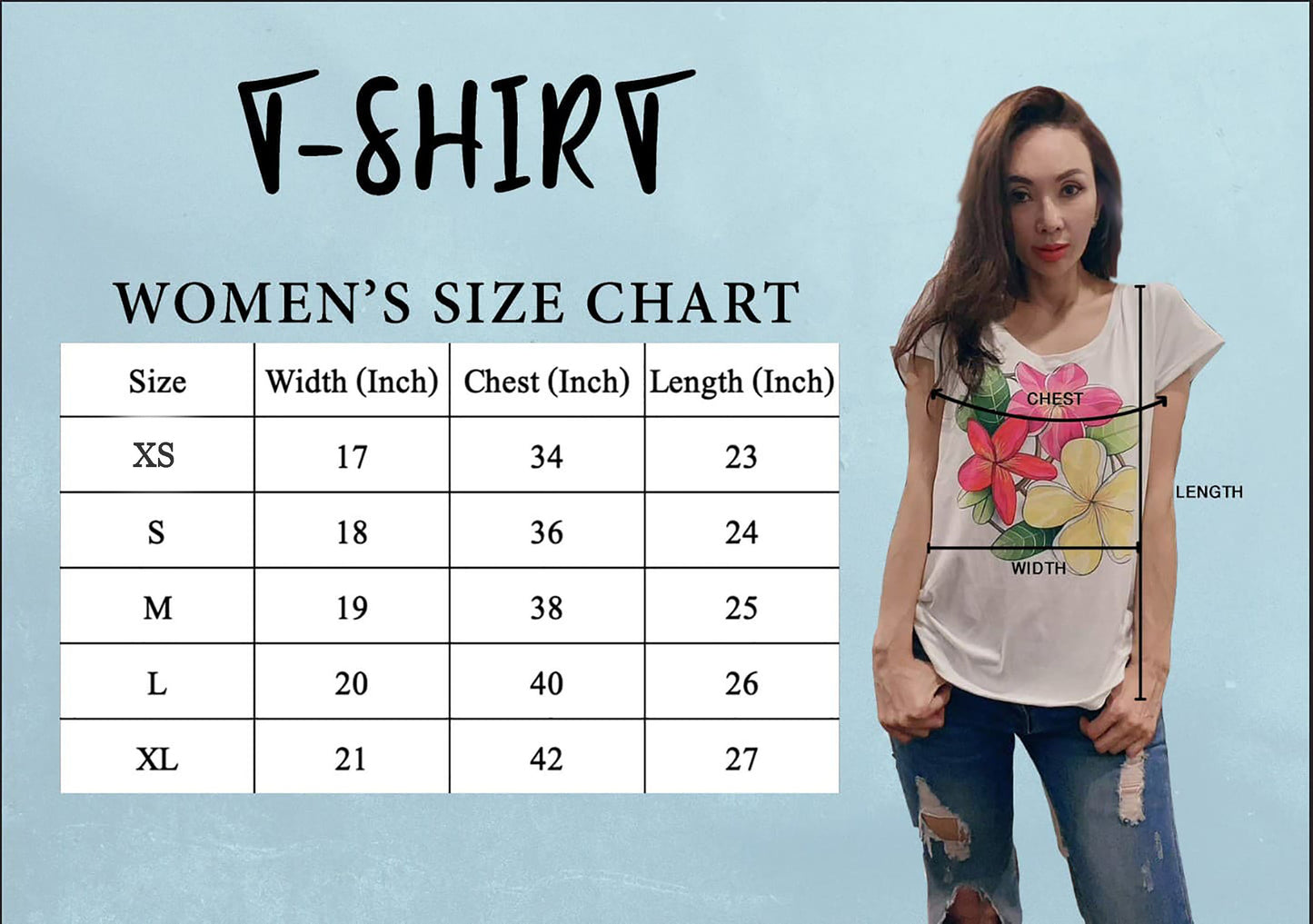 Sunne Tropical Women Top Tee White Loose Fit T-Shirt - Super Soft Light Weight Polyester Spandex - Hawaiian Plumeria