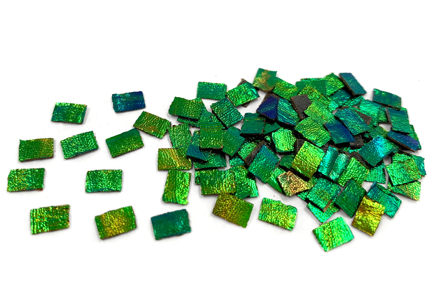 Jewel Beetle Wings UNDRILLED NO-HOLE 100 Pcs Natural Wings - Rectangle 1 x 2 CM