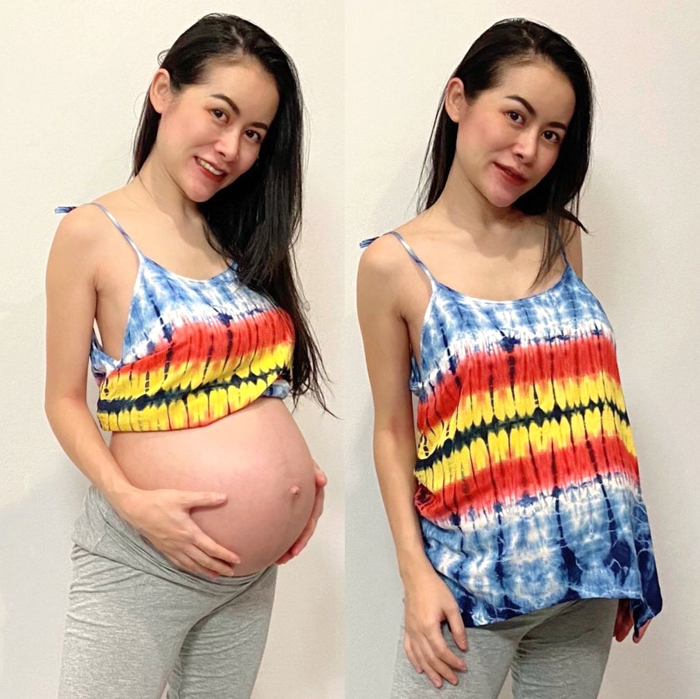 Cami Camisole Teen & Women, One Size Free Size Fit 0 to 8, Handmade Tie Dyed - Milky Way