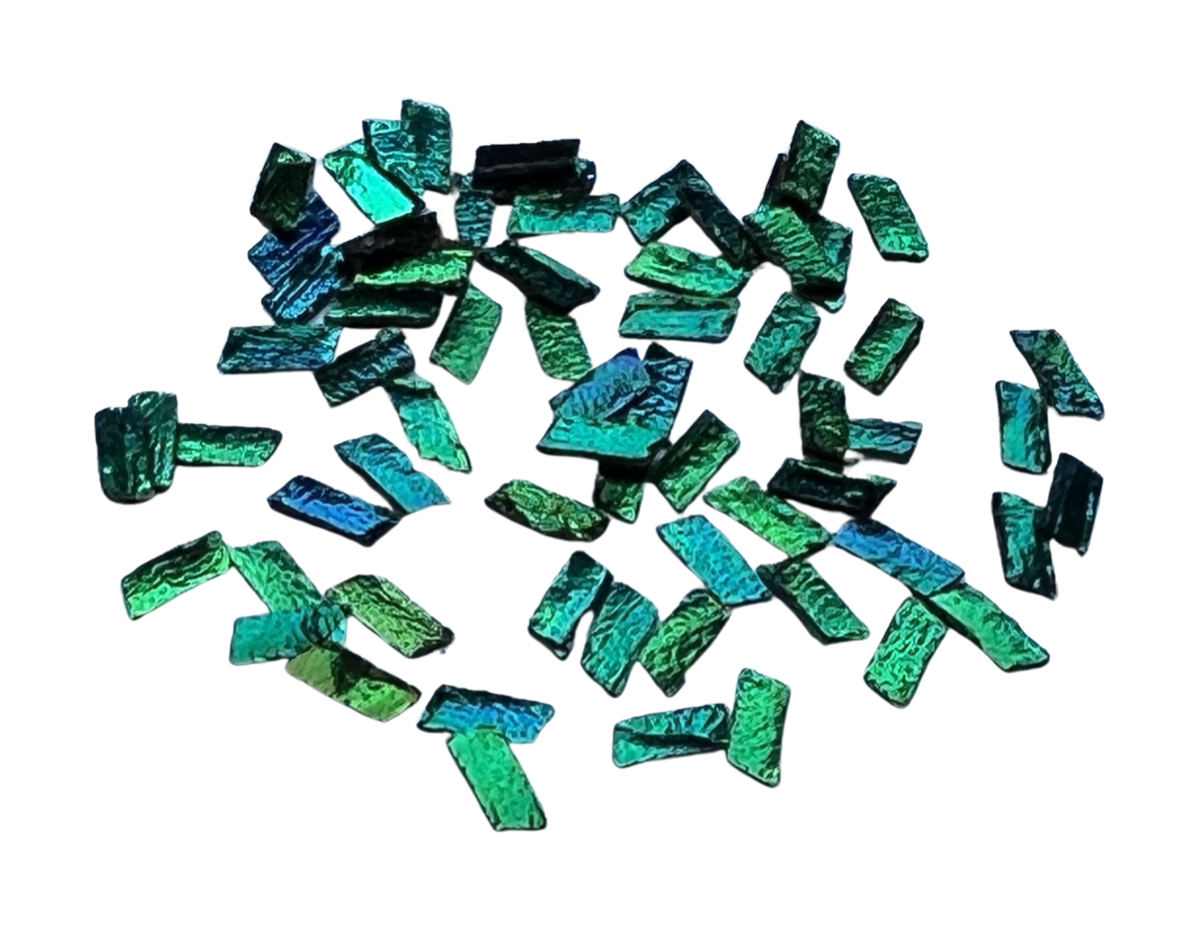 Jewel Beetle Wings UNDRILLED No-HOLE 100 Pcs Natural Wings - Rhombus 3 X 5 MM