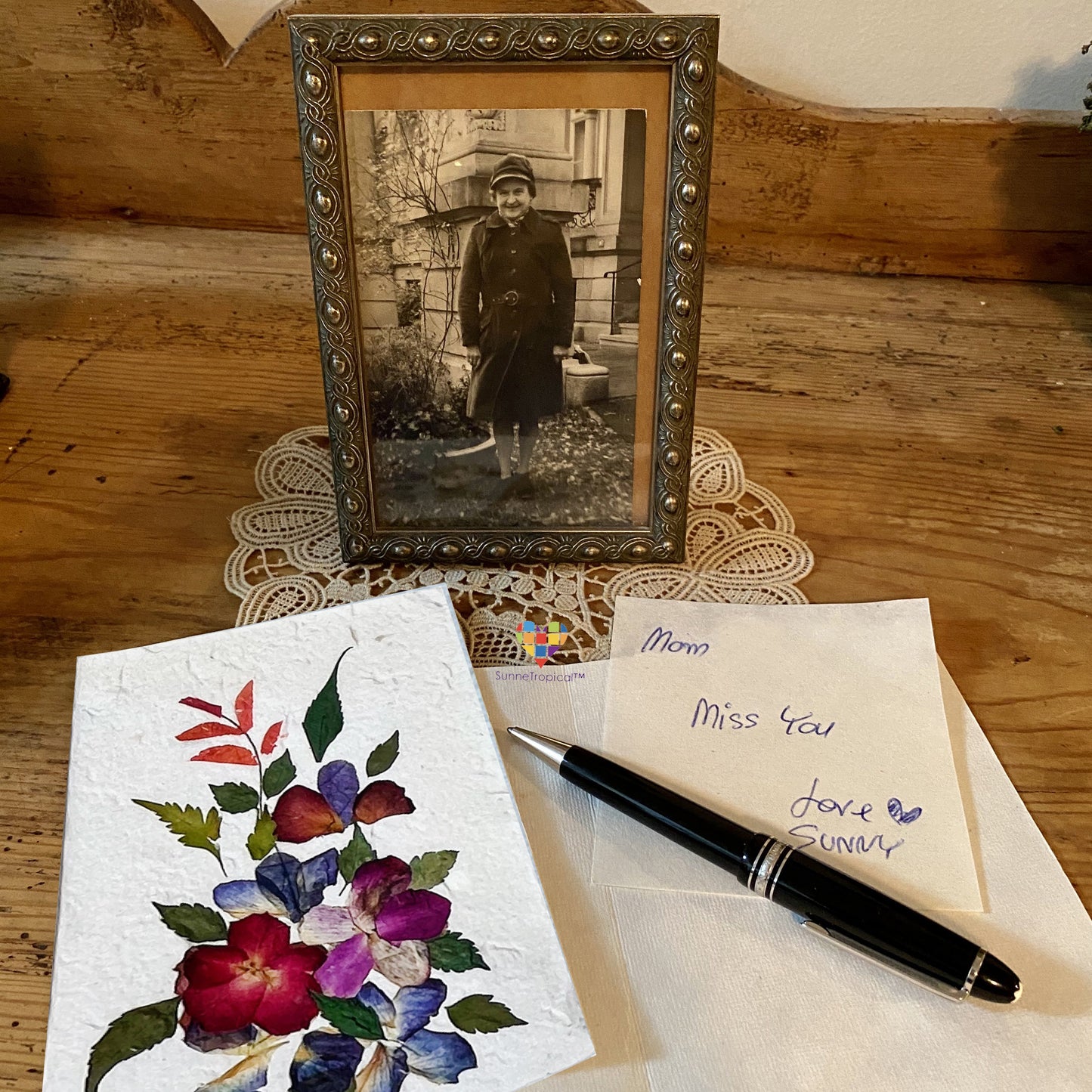 Handmade Mulberry Paper Greeting Card 5x7 Inch Random Pack (3 Classic VINTAGE)