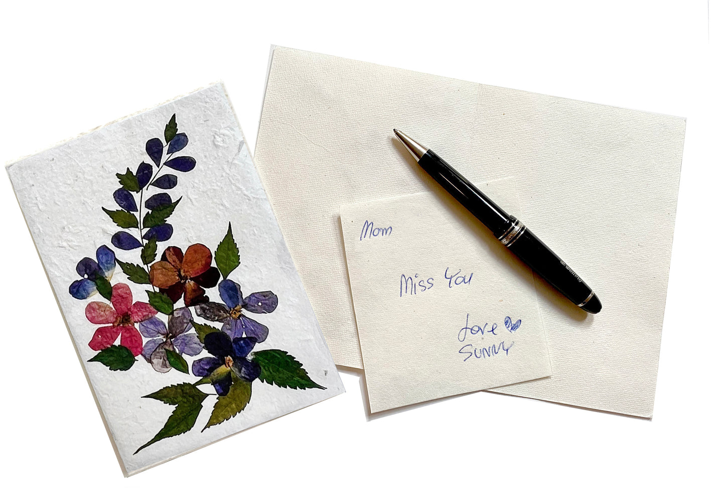 Handmade Mulberry Paper Greeting Card 5x7 Inch Random Pack (3 Classic VINTAGE)
