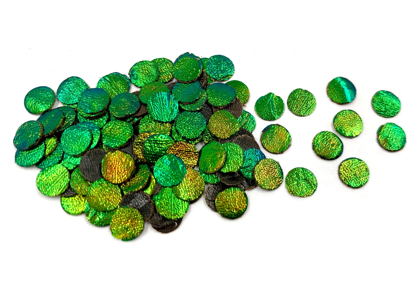Jewel Beetle Wings UNDRILLED NO-HOLE 100 Pcs Natural Wings - Circle 4 MM