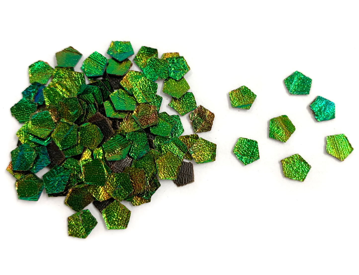 Jewel Beetle Wings UNDRILLED NO-HOLE 100 Pcs Natural Wings - PENTAGON 5 MM