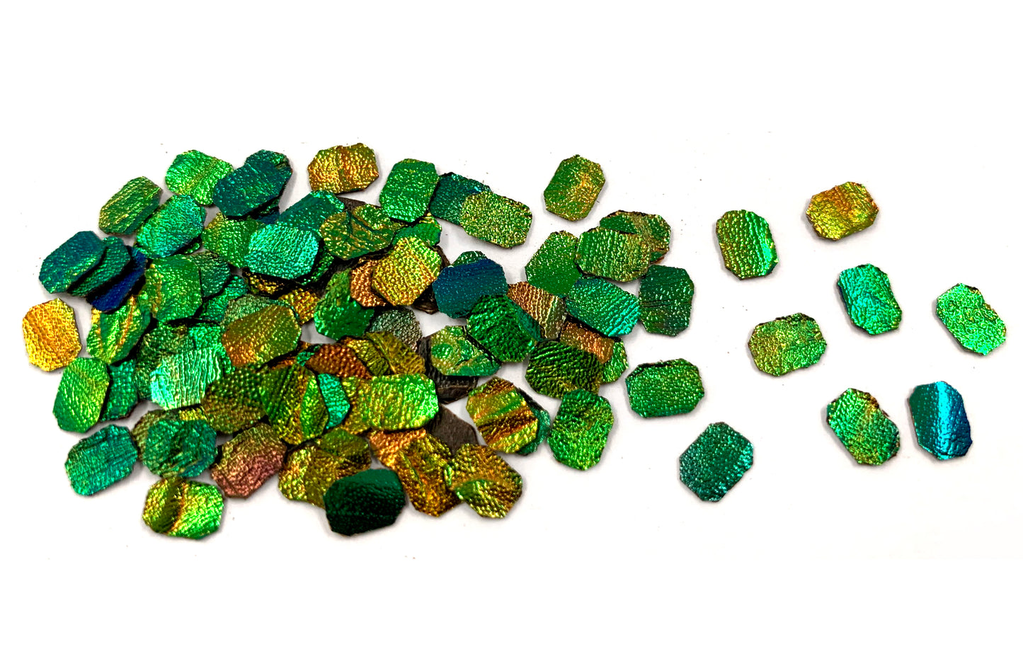 Jewel Beetle Wings UNDRILLED NO-HOLE 100 Pcs Natural Wings - Radiant 6 x 8 MM