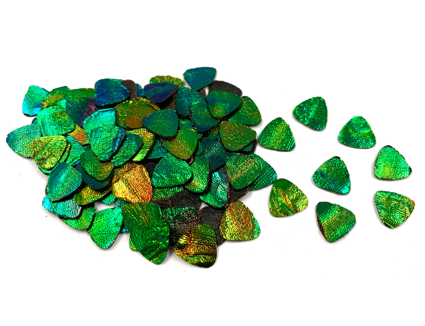 Jewel Beetle Wings UNDRILLED NO-HOLE 100 Pcs Natural Wings - Trilliant 8 x 8 MM