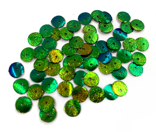 Jewel Beetle Wings DRILLED with HOLE 100 Pcs Natural Wings - Circle 8 MM