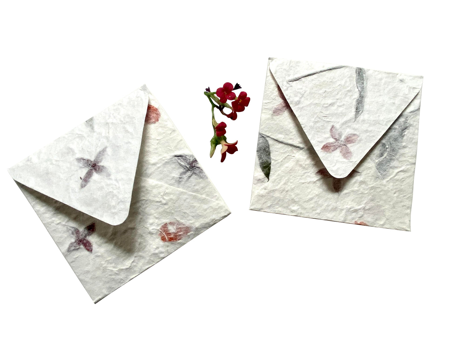 10 Envelope Per Pack Mulberry Paper Pressed Flower Inclusion Paper Handmade Envelope 10 x 10 CM - SIZE 3.94 INCH