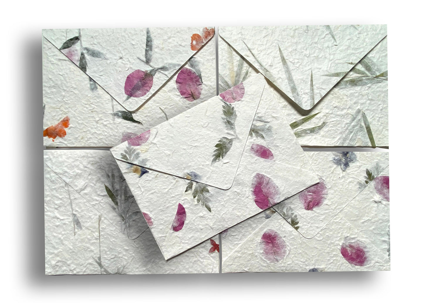 10 Envelope Per Pack Mulberry Paper Pressed Flower Inclusion Paper Handmade Envelope 16 x 23.5 CM - SIZE 6.3 x 9.0 INCH