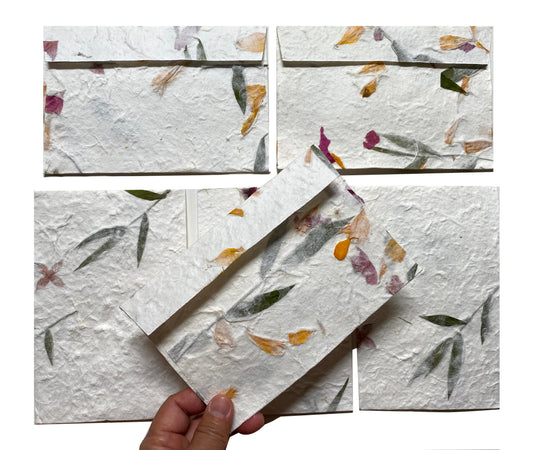 10 Envelope Per Pack Mulberry Paper Pressed Flower Inclusion Paper Handmade Envelope 10 x 16.5 CM - SIZE 3.94 x 6.49 INCH