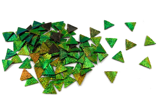 Jewel Beetle Wings UNDRILLED NO-HOLE 100 Pcs Natural Wings - Triangle 4 x 4 MM